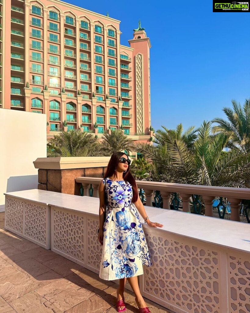 Roshni Walia Instagram - Be a little more you, and a lot less them ✨ . . . . . #1billionsummit #event #elegance #dress #outfitoftheday #dubai #travel #work #atlantis 🧿💙🔚 Atlantis, The Palm