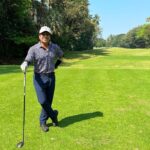 Sachin Tendulkar Instagram - Just me with my new Callaway set. 🏌️‍♂️😉 Can you identify what's different here? @callawaygolfInd @prashantchauhan26 #Golf #Golfing #FridayVibes
