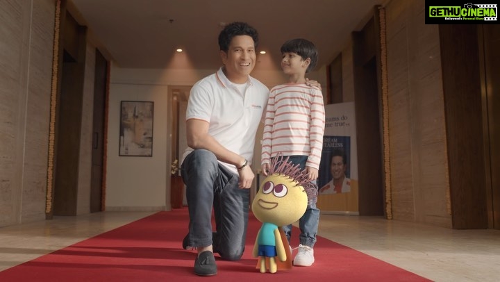 Sachin Tendulkar Instagram - Did you know what I dreamt of becoming while growing up? As children, our dreams keep evolving and we wish for them to come true. Financial planning is a key part of giving wings to children’s dreams. Here’s one such story that’ll inspire our kids to be #FutureFearless #partnership @ageasfederal