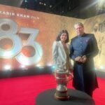 Sakshi Pradhan Instagram – #83 #83thefilm #premier with the man himself🤍 #KapilDev 🏏