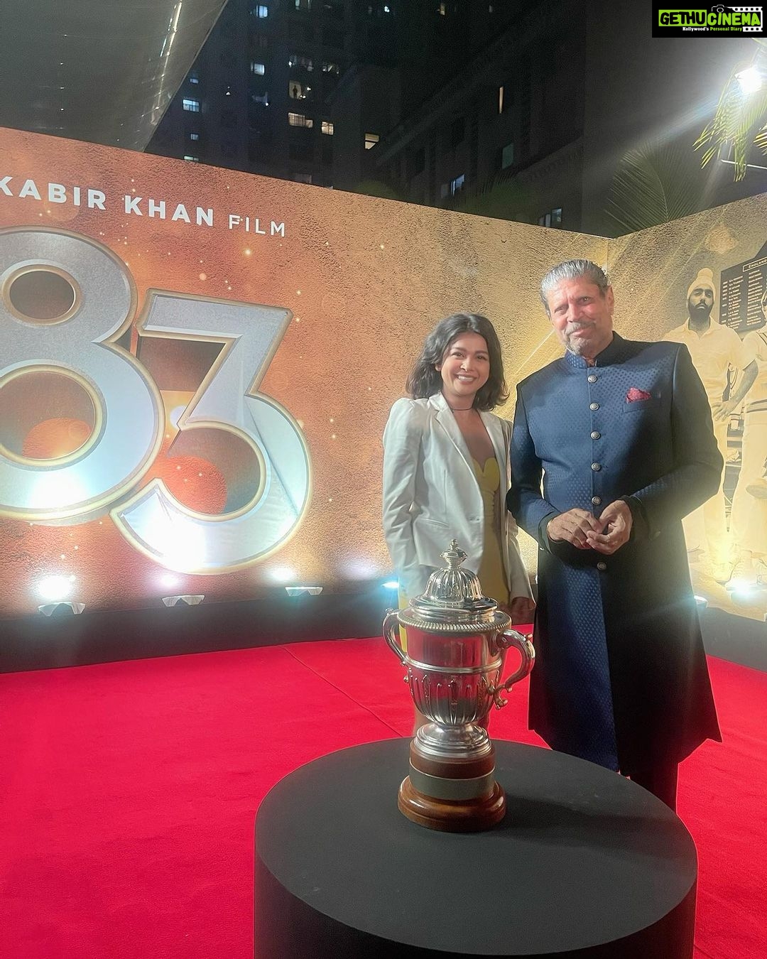 Sakshi Pradhan Instagram - #83 #83thefilm #premier with the man himself🤍 #KapilDev 🏏