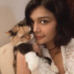 Sakshi Pradhan Instagram - Change of Expressions and body Language in secs 🐈 #Gloria #whitewalker #Kitten ❄️ 🧿