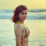 Sakshi Pradhan Instagram - Beach…if I am not on it , near it , or looking at it , I am dreaming it 💭 ⛅️ #wokeuptothisdream #morningswim #seayousoon #earlytorise Vagator, Goa