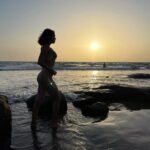 Sakshi Pradhan Instagram - sometimes i am the ocean. sometimes i am the setting sun. at all times however i am me. effervescent. the epitome of flawed perfection. #reelvsreal Goa, India