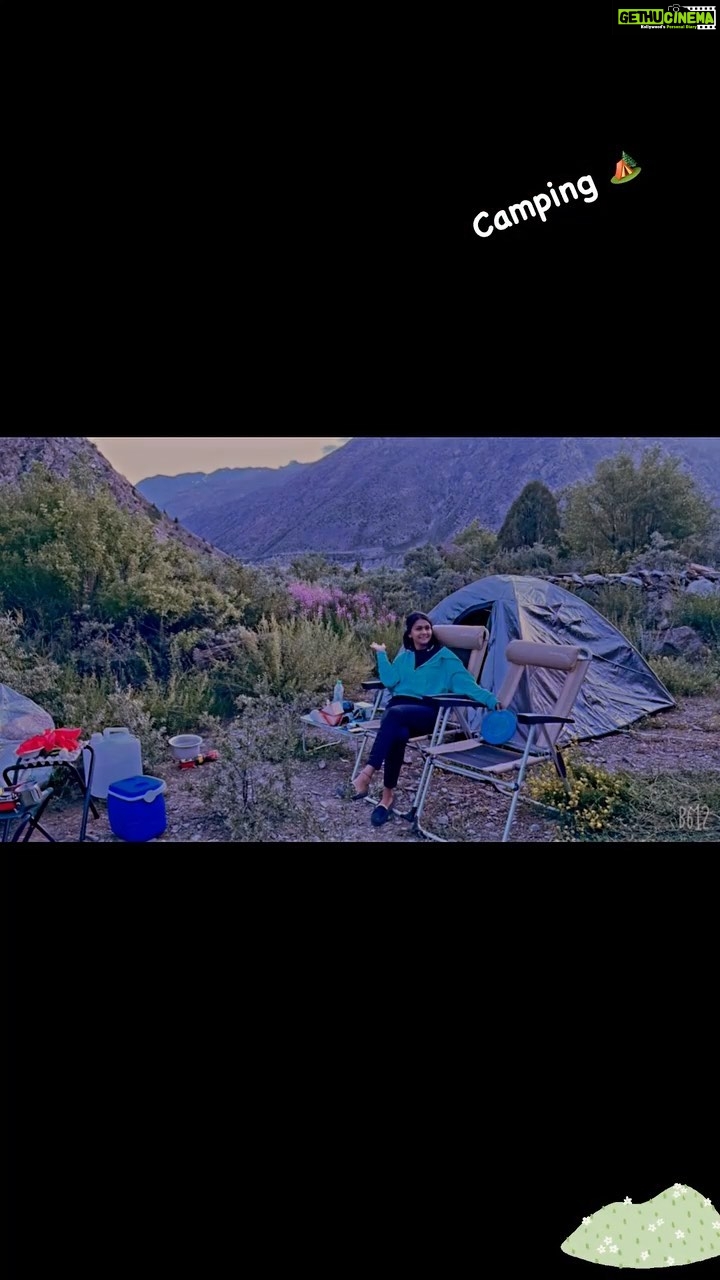 Sakshi Pradhan Instagram - Camping 🏕 in Himalayas (Lahaul) 🪵🐖🐲🌈🏔🪬#TravelwithSakshi .. .. .. .. .. .. .. #lostinwoods #Himalayas #countryside #himachal #Camping #tenting #hiking #adventure #Roadtrip #roadtripindia #nature #greenery #Love #Energies #Jispa #lahual #TravelwithSakshi #reelsinstagram #reels #reelitfeelit #viralvideos #camp