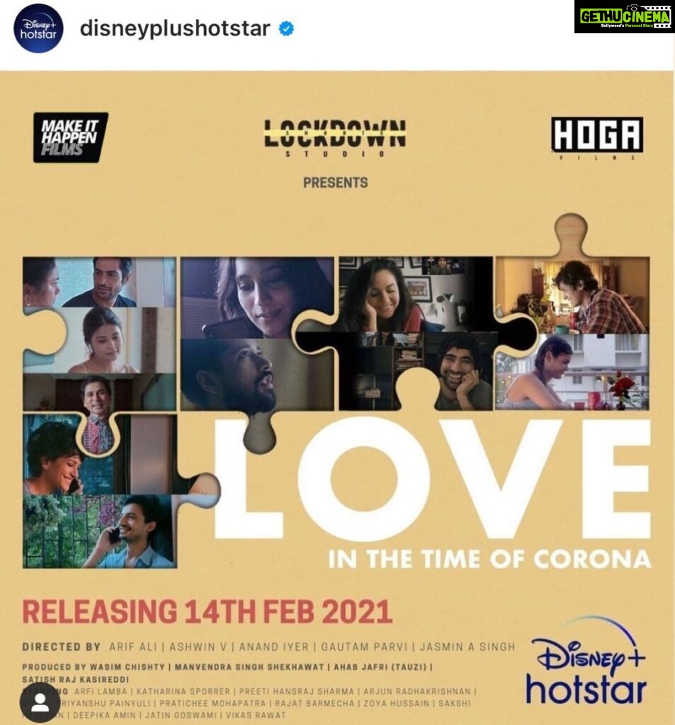 Sakshi Pradhan Instagram - A special series coming out this Valentine’s Day❤️ #lagjaagale Love in the time of Corona - Exclusively on Disney+Hotstar! @disneyplushotstar @lockdownshorts @makeithappenfilms_ @hogafilms_india A beautifully funny film we shot in the lockdown ‘Lag Jaa Gale’ is part of this anthology. Directed by @gautamparvi With a super talented bunch of co-actors @thevikasrawat @jatingoswami_official @deepikaaminofficial A super effort spearheaded by @kvsatishraj @tauzijafri