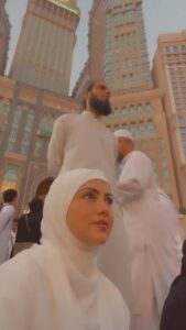 Sana Khan Instagram - Happy 2nd Year of togetherness ♥️
May Allah keep us united here in this Duniya and the hereafter.
This is my most fav pic of us coz it’s the last days of Ramadan and we in makkah ready to break our fast n here I was thanking Allah for you ♥️
I sometimes even now think how it even worked out for us.
I m glad tht Allah gave me a partner who is everyday taking me closer to Allah and his Rasul (saw). Honestly speaking u have no idea what u did to me and my life while I was wasting it not knowing how miserable the end would be.

There are so many sunnah’s I wasn’t even aware off till u spoke n guided me, choosing right and righteous person is so important in life.
You stood by me in every situation like a rock I can’t tell u how secure I feel knowing ur there for me.
May Allah bless every girl a husband like you who teaches her empowerment doesn’t come with shredding of clothes and being behaya.
Have so much more to thank you and Allah for this beautiful gift of life 🤲🏻
‘uhibuk hataa aljanati @anas_saiyad20 

#anassaiyad #sanakhan #happy2ndanniversary #alhamdulillah