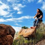 Sangeetha Bhat Instagram - "If you wish to know the divine, feel the wind on your face and the warm sun on your hand.”……. Pc-clicked by a friend #sangeethabhat #sangeethabhatsudarshan #actress #actresstheunknown #selflove #grateful #gratitude #naturephotography #naturelover #natureschild #mountains #facebook #instagram #karnataka #magadi #nelmangala #farm #natureishappiness