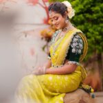 Sangeetha Sringeri Instagram - 🍀 MUA: @makeover_with_rashmigowda Hair: @panchamigowda_artistry Jewels: @velvetboxby Designer: @anthariya PC: @arunkumar_portraits