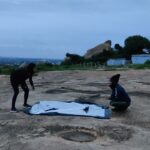 Sangeetha Sringeri Instagram – Setting up tent #outwithfriends