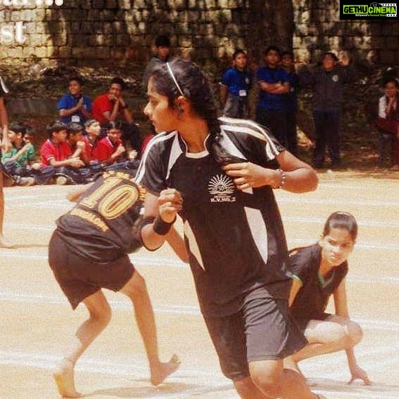 Sangeetha Sringeri Instagram - Never thought the memories of the Fun, Challenges, Failures, Fights, victories of my School days will hit me so hard. On this occasion of #nationalsportsday Allow me to tell you about an unspoken side of mine.. I used to be 'individual champion' (an award given to an athlete who has come first in any 3 athletic individual event) every year, but this one time as i walked into senior secondary section i saw this unusual game called 'Kho Kho' ! It was such a thrill to watch that i became fan of the ones playing it, i wanted to play like them.. i joined the camp, where i was insulted and laughed on for not being capable and i left the summer camp midway! Every year from my 6th to 10th..for 5 years i played inter school but was never qualified for next level. It was the only dream i had back then! To get a feel of how it feels to be a 'National Player' i still remember borrowing @priti.rai didi's Maroon National jersey. Everyone used to change their game after a year or two, But i wanted to keep trying, i tried impressing referees by providing them water time to time, they all knew me, saw me every year but no one ever selected/ recommended me even once! The 6th year was the Final year, my only chance to prove myself. This time i just let go of everyone, didn't feel like impressing anyone, i didn't care about being selected anymore, so i just played my heart out! We Won Gold that year.. We not only won the Finals, i was selected for the Nationals. Later We won Gold in Nationals which was held at Pune i was one of the 2 players selected from my team for SGFI (School Games Federation of India) to represent KVS (Kendriya Vidyalaya Sangathan) Now i had that Jersey on me, which no one in school ever had, and was owned by me, by my hardwork, not recommendations nor influence! A simple lesson for life.. The moment we do something from all our heart and soul, the universe does get along to make us achieve our goal. So don't ever give up because it is time taking, i would have left the hope 5years back then and never felt how it really feels to prove yourself to yourself. Thanks for the Support @priti.rai #Mom #Savitri_ma'am, you where there when no one was!