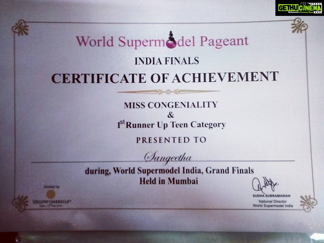 Sangeetha Sringeri Instagram - #wsmi #worldsupermodel #worldteensupermodelindia #india #Runner #misscongeniality