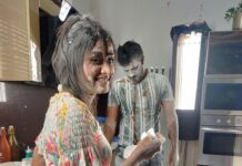 Sangeetha Sringeri Instagram - one messy scene, i must say! Stills from beautiful scenes of #Luckyman @darling_krishnaa did u watch it yet? watch now, Lucky man available in theatres nearby