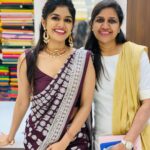 Sanjana Anand Instagram - My ❤️🌎 . . At the inaugration of Aruna silks . . Mua : @rashmi_makeover_artistry Wearing: @bhargavi_vikyathi Jewelry : @sriganeshselectionsblr