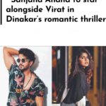 Sanjana Anand Instagram - Announcement📢❤️ My next 🎬with @viraat_official ! Super happy and proud to be associated with this amazing bunch of people 🥰 Thaaankyou @jayannafilmsofficial sir & @dinakarthoogudeepa sir ❤️ #feelingblessed😇