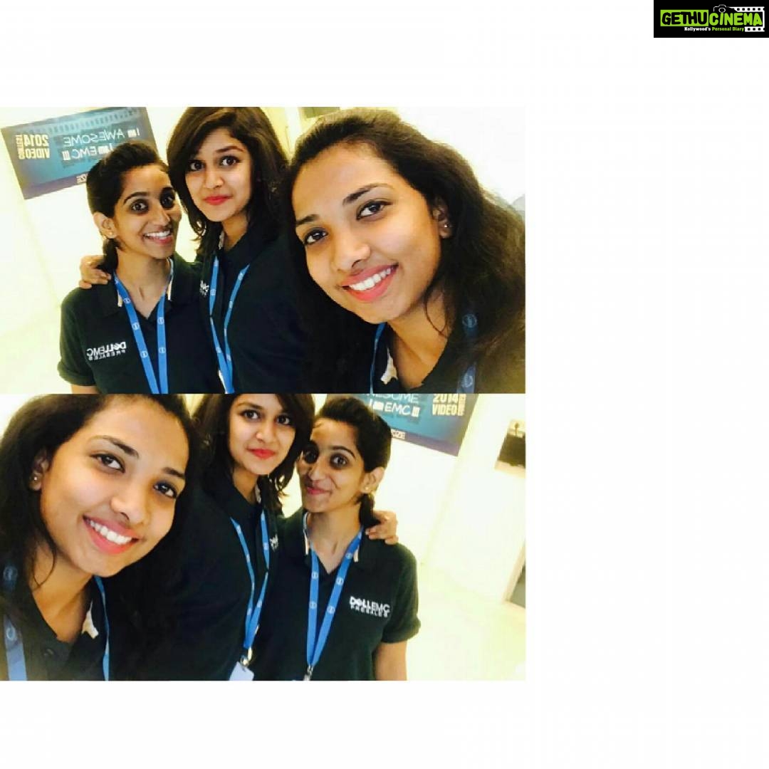Sanjana Anand Instagram - These two💙 #cannotbereplaced❤️ Dell Emc Bangalore