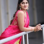 Sanjana Anand Instagram – Hello September💖
 
8 days to go for the Release! 
#nenumeekubaagakavalsinavaadini 

Wearing : @firoz_design_studio ✨