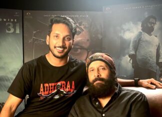 Sathish Krishnan Instagram - Always positivity and love With one and only chiyan Vikram sir . #cobra august 31st Varoam. @the_real_chiyaan @ajaygnanamuthu