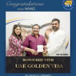 Shamna Kasim Instagram – Congratulations 🎊 UAE 🇦🇪 GOLDEN VISA