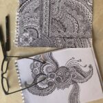 Shefali Jariwala Instagram - “Zen” means “relax”… “tangle” means “pattern”. My way to relax by drawing repeated patterns. That's what Zentangle is ! #SlayAtHome #feminaindia @feminaindia . . . #slay #relax #art #zentangle #stayhome #staysafe #chill #socialdistancing