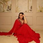 Shefali Jariwala Instagram - In mood for some #red ! #saturdaze Clicked by @iam_kunalverma Wearing @gopivaiddesigns MUA @rushi.passion . . . #saturday #weekendvibes #redhot #love #sareelover #ootd #instafashion