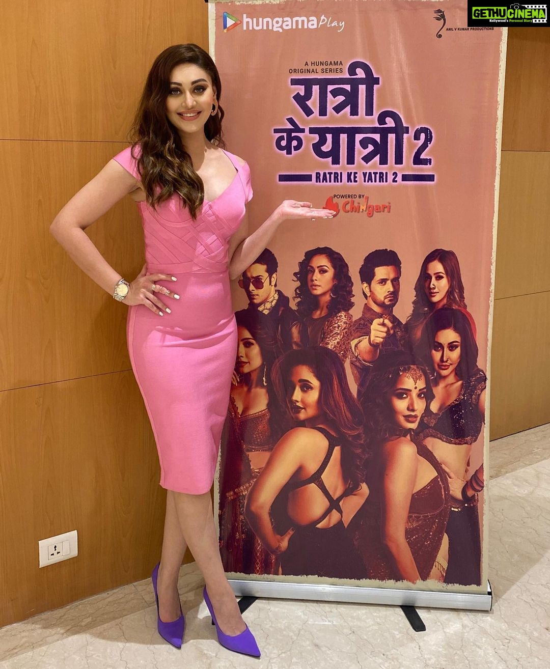 Shefali Jariwala Instagram - This one is truly special for me and now it’s all yours , hope it touches your ❤️ … streaming now ! watch the show here: https://bit.ly/3fV8NUz watch the trailer here: https://bit.ly/3Ter1i2 #ratrikeyatri2 @hungama_play @avkpweb @anilvkumar04 . . . #promotions #ratrikeyatriseason2 #webseries #outnow #watchandenjoy #love