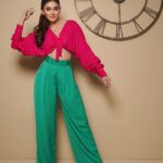 Shefali Jariwala Instagram - I never met a color I didn’t like ! ❤️❤️❤️ #color #lover 📸 @dieppj 👗 @pyumishra Outfit @in.urbansuburban Neck piece @mozaati Ring @the_bling_girll Heels @officialsomethingi 💄👩‍🦰 @makeup.yasmin . . . #colorblock #trend #ootd #instafashion #chic #sassy #thurday #picoftheday #instapic