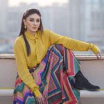Shefali Jariwala Instagram - A colourful mind … #color #love . @dieppj @pyumishra Outfit @siddharthabansal_ Jewelry @rama_i.n.d.i.a Boots @karllagerfeld @makeup.yasmin . . . #weekendvibes #saturday #picoftheday #rooftop #pic #weekendmood #instagood #picoftheday #ootd