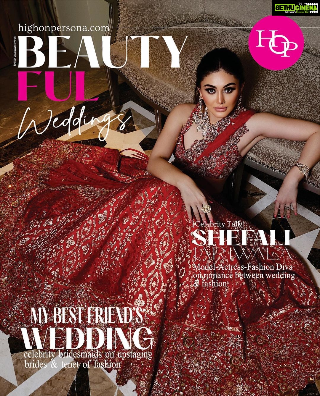 Shefali Jariwala Instagram - Hello Monday 💕💕 @highonpersonamagazine Shoot concept & Styling by Editor: Barkha Arora (@iambarkhaarora) & Associate Editor: Divya Khanna (@divyakhanna97) Hair: @Richaagarwal197 Makeup: @makeup.yasmin Photographer:@TrishaSarang Styling assistant: @kkanchimutha Outfit: @houseofrishabhgrover Jewellery: @RamaKrishnaJewellers Location: @HiltonMumbai . . . #magazinecover #ootd #lehengalove #mondaystyle