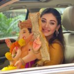 Shefali Jariwala Instagram - Bappa aaye hamare ghar ❤️ #ganpatibappamorya #ganpati2021 . . . #happiness #blessed #positivity #festive #excited #instagood