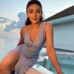 Shefali Jariwala Instagram - Sunset skies. Life is good... #sunset #love #kandimamaldives . . . #sunsetlover #wanderlust #travelgram #maldives #goodvibes #saturday #pic @kandima_maldives Kandima Maldives