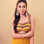 Shefali Jariwala Instagram - Welcome to the bright side of life... #diwali #festive Styled by @stylebytaashvi Outfit @mehakmurpanalabel Earrings @fashionjewellery_21 Ring @the_jewel_gallery #instapic #instagood #happy #funtimes