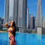 Sherlin Seth Instagram - Oh to swim with the view of bhurj Khalifa 🤌🏻🤍✨ . 📸 @sumi_seth . . . . . . . . . . . . . . . #sherlinseth #explore #explorepage #foryou #forme #bikini #bikinigirl #dubai #dubailife #chanel #swimsuit #swimmingpool #tamilactress #bollywood #pooltime Dubai - دبى