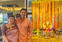 Shreyas Talpade Instagram - He is here! गणपती बाप्पा मोरया🙏🌺 @deeptitalpade