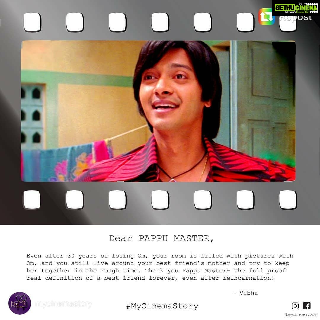 Shreyas Talpade Instagram - Looking back at Pappu, reminds me how an imperfect friend can make your life just perfect! Everyone needs a Pappu in their life, the one who will push you to do things even if they look stupid to others. With whom you feel comfortable doing things that otherwise you won't. Keep them close 🤗 PS: Thank you so much @mycinemastory , for writing such wonderful things about my character in Om Shanti Om. Some friendships are forever and beyond. Thanks for penning down such wonderful note. Also, all the best team #kaamyaab 🙌 Regram: @mycinemastory ---------- The recently released @imsanjaimishra 's Kaamyaab trailer is a wonderful ode to the characters who’ve won us over in their limited roles and screen time. To celebrate their contribution, here’s celebrating some memorable on screen character actors. Pappu ( On Shanti Om,2007) "Dear Pappu Master, You are the full proof real definition of a best friend forever, even after an reincarnation! Om and you are friends since childhood maybe, who grew up together and so did your dream of becoming actors, rather stars. The duo of junior artists is the most perfect- possible friendship! . You to Om is not just the every other movie best friend! Oh no, not like what Circuit is to Munna, Jai is to Veeru, Rancho is to Raju/Farhan & Avi is to Bunny but more than brothers. From giving stupidest advices of changing surname from Makhija to anything else to stealing premier tickets to THE DREAMY GIRL SHOW, you supported the crazy love and obsession, Om has for Shanti. . You scold him after the fire incident and the care is just evident. You understand every emotion Om goes through, to see him giving his filmfare acceptance speech with a batli in his hand, even after being drunk you have tears in eyes. For that matter, the only happy moments Om ever spends with Shanti are directed by you. The “Main Agar Kahoon” – date setup was planned by you, Pappu- the rockstar bestfriend that you are. Even after 30 years of losing Om, your room is filled with pictures with Om and you still live around your best friend’s mother and try to keep her together in the rough time. . - Vibha (@thecinemaladki )