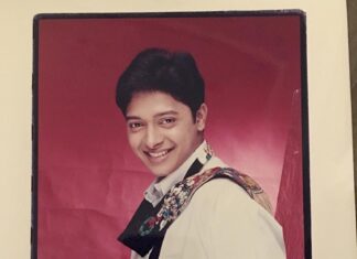 Shreyas Talpade Instagram - Throwback to the time when I thought a tie thrown as a scarf on a shirt looks sexy. Tie courtesy my big bro who had the money to buy it & was kind enough to lend it 😄😄. #ThrowbackThursday #FirstPhotoshoot