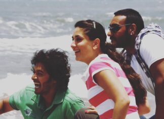 Shreyas Talpade Instagram - During the shoot of the Johnnybhai jet ski sequence. #throwback2010 #Golmaal3 #Kareena #Ajaybhai #totaltimepass #funmoments