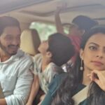 Shreyas Talpade Instagram - Nope. Miss @biditabag & Me aren’t modelling for any Car/Housing commercial. Just one of those moments between shots where she dreams...while I get entertained by the non-stop chatter of these curious young minds. On sets #TeenDoPaanch. Pic courtesy @story_unwritten.