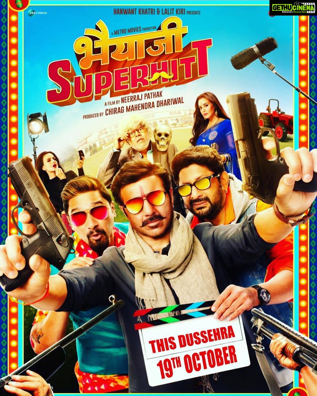 Shreyas Talpade Instagram - This Dussehra...Drrrrama bhi hai....Emotion bhi....Action bhi aur dher saari COMEDYYYYYY. #BhaiyyajiSuperhitt