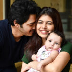 Shreyas Talpade Instagram - On Visarjan day today as Bappa heads back home & as we celebrate National Daughters’ Day, I can only thank Bappa from the bottom of my heart for blessing us with this bundle of joy & giving us a universe full of happiness. #GanpatiBappaMorya #PudhchyaVarshiLavkarYa. Picture courtesy my dear friend @mrunalkalsekar3.