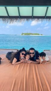 Shweta Bhardwaj Instagram - Hands down our best trip … my titus first trip #tia and my #ray bunnys first international trip .. #maldives us #family #holiday