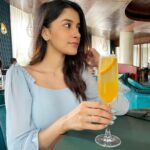 Simran Sharma Instagram – Sip sip smileee🍹🥰✨