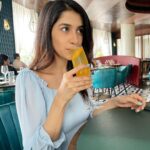 Simran Sharma Instagram – Sip sip smileee🍹🥰✨