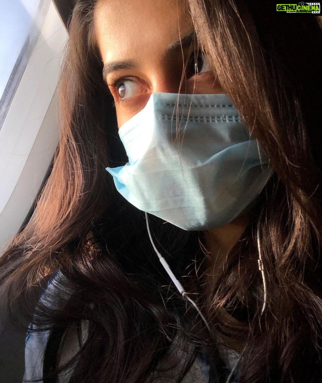 Simran Sharma Instagram - Sometimes all you need is a window seat and some music to reflect and remind yourself of the bigger picture.