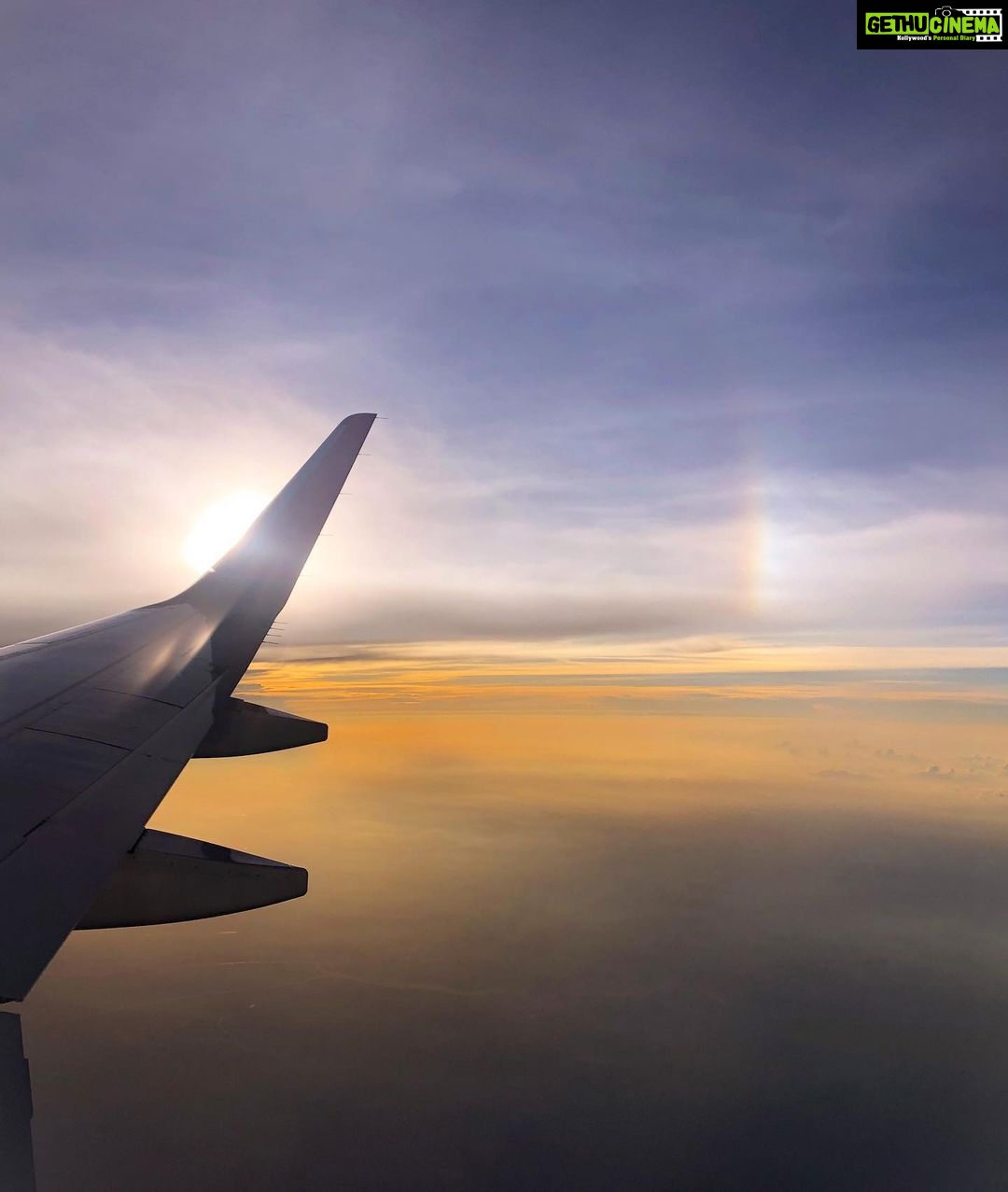 Simran Sharma Instagram - Sometimes all you need is a window seat and some music to reflect and remind yourself of the bigger picture.
