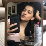Simran Sharma Instagram - Guess who got distracted while putting on makeup..🙊