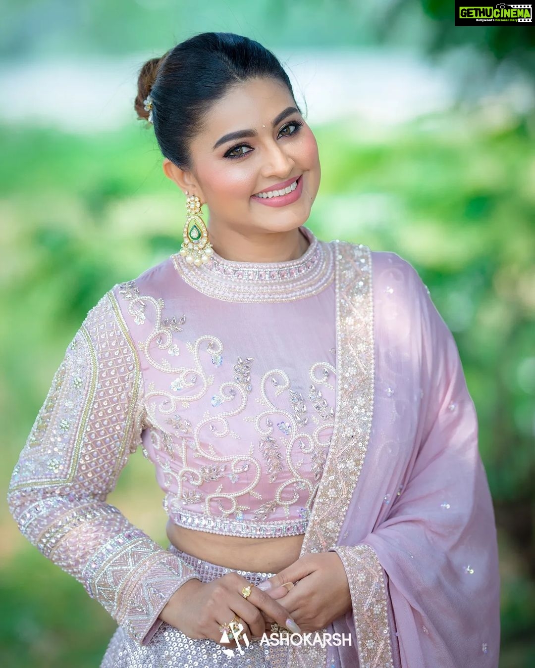 Sneha Instagram - There is no real ending. It's just the place where you stop the story. @geetuhautecouture @ashokarsh Rings @jcsjewelcreations #djd #beautifulmemories #happyday #lehenga #pinkdress #finale #talent #danceshow