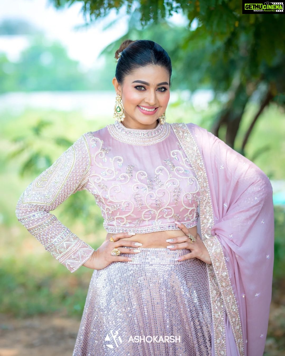 Sneha Instagram - There is no real ending. It's just the place where you stop the story. @geetuhautecouture @ashokarsh Rings @jcsjewelcreations #djd #beautifulmemories #happyday #lehenga #pinkdress #finale #talent #danceshow