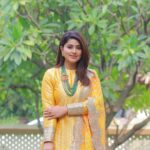 Sneha Instagram - You can't change how people treat you or what they say about you. All you can do is change how you react to it.!!! @geetuhautecouture @kalasha_finejewels @clicks_by_ajay #yellowdress #salwarsuits #atitude #alwazbekind #howppltreatyou #livelife