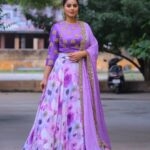 Sneha Instagram - @geetuhautecouture @bronzerbridaljewellery #purpledress #purplelove #beyou #melife #hyderabad #workmode